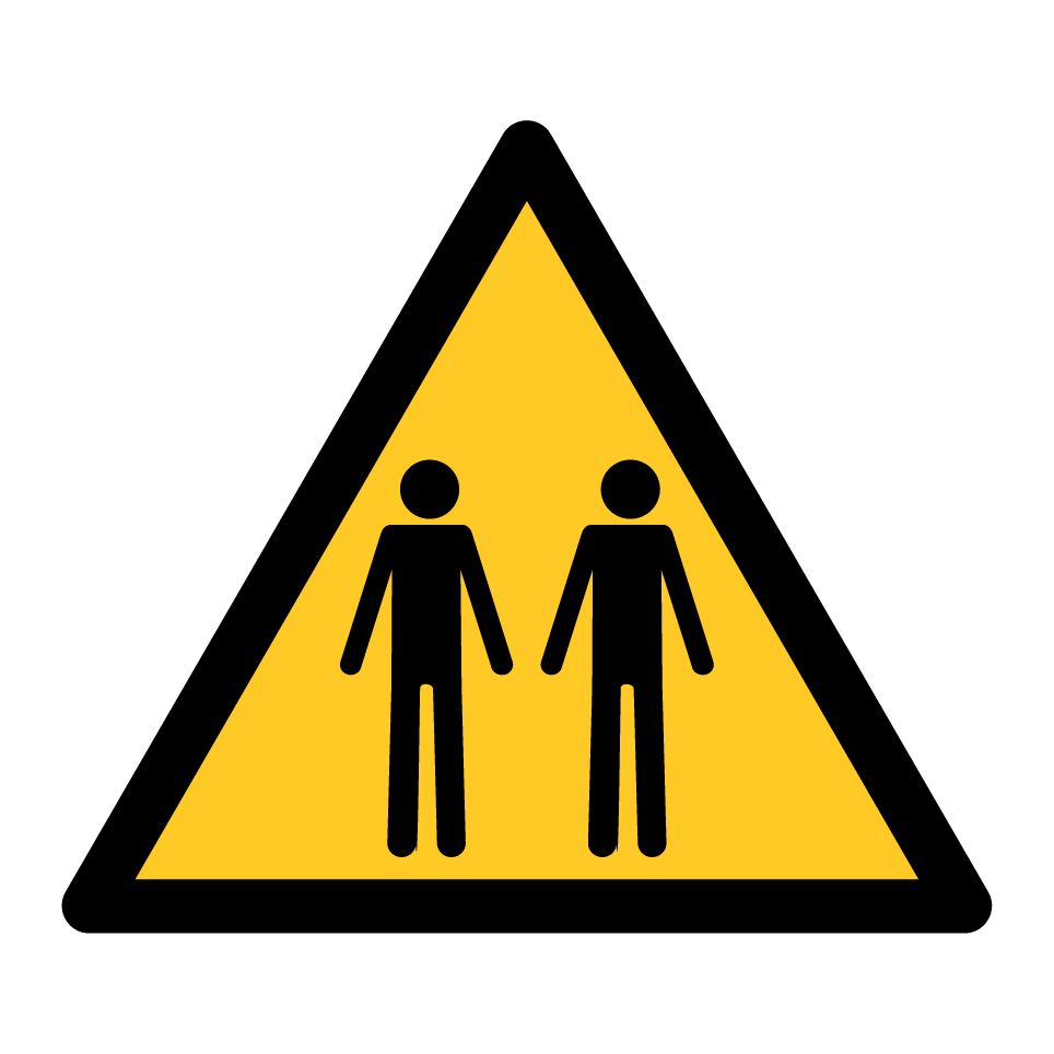 Warning two persons