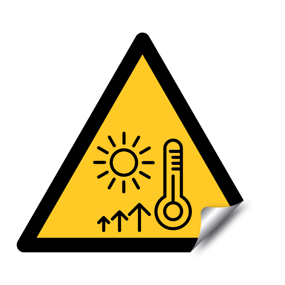 Warning hot surface