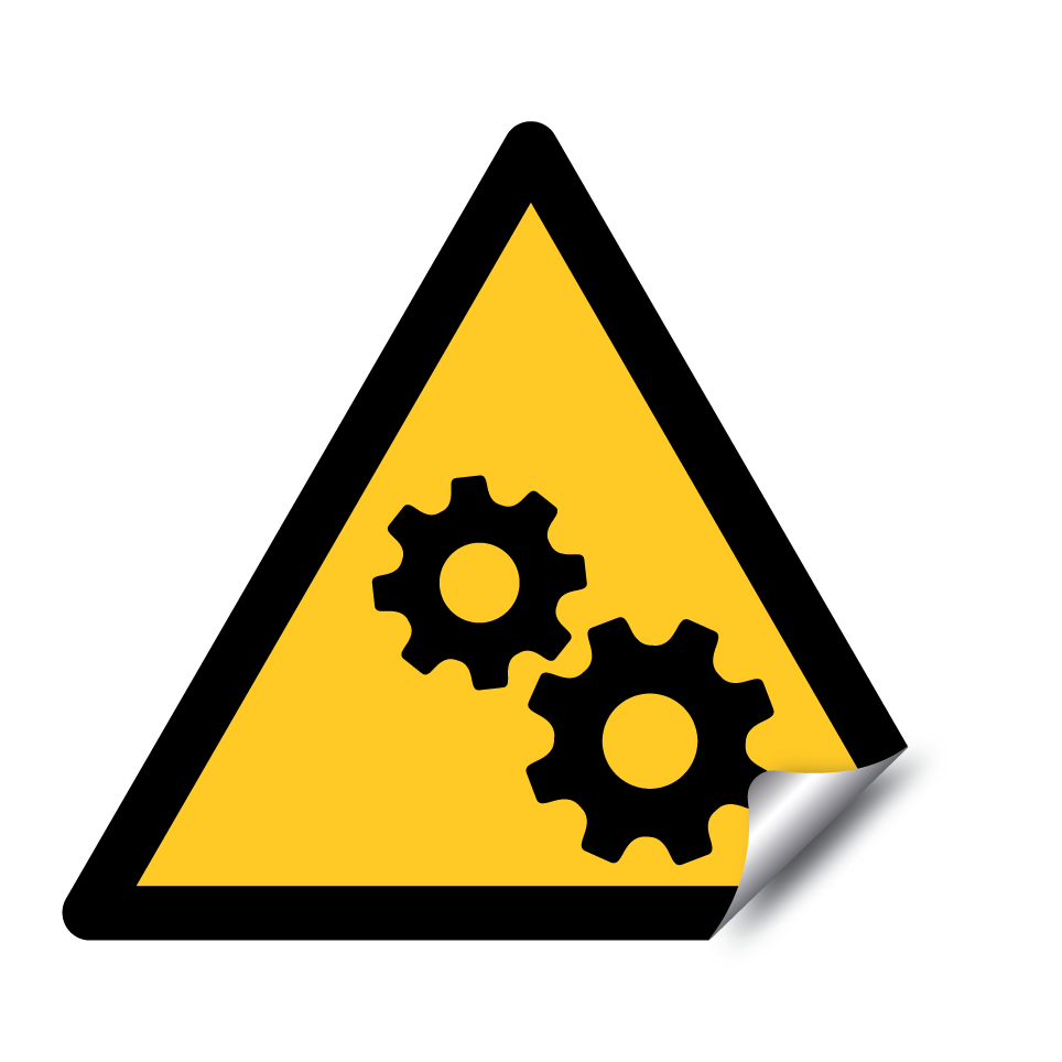 Warning moving gears