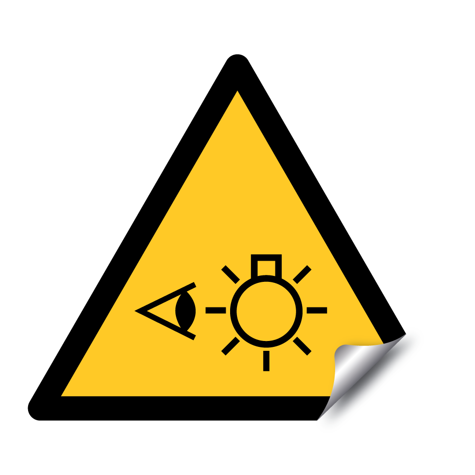Warning optical radiation hazard