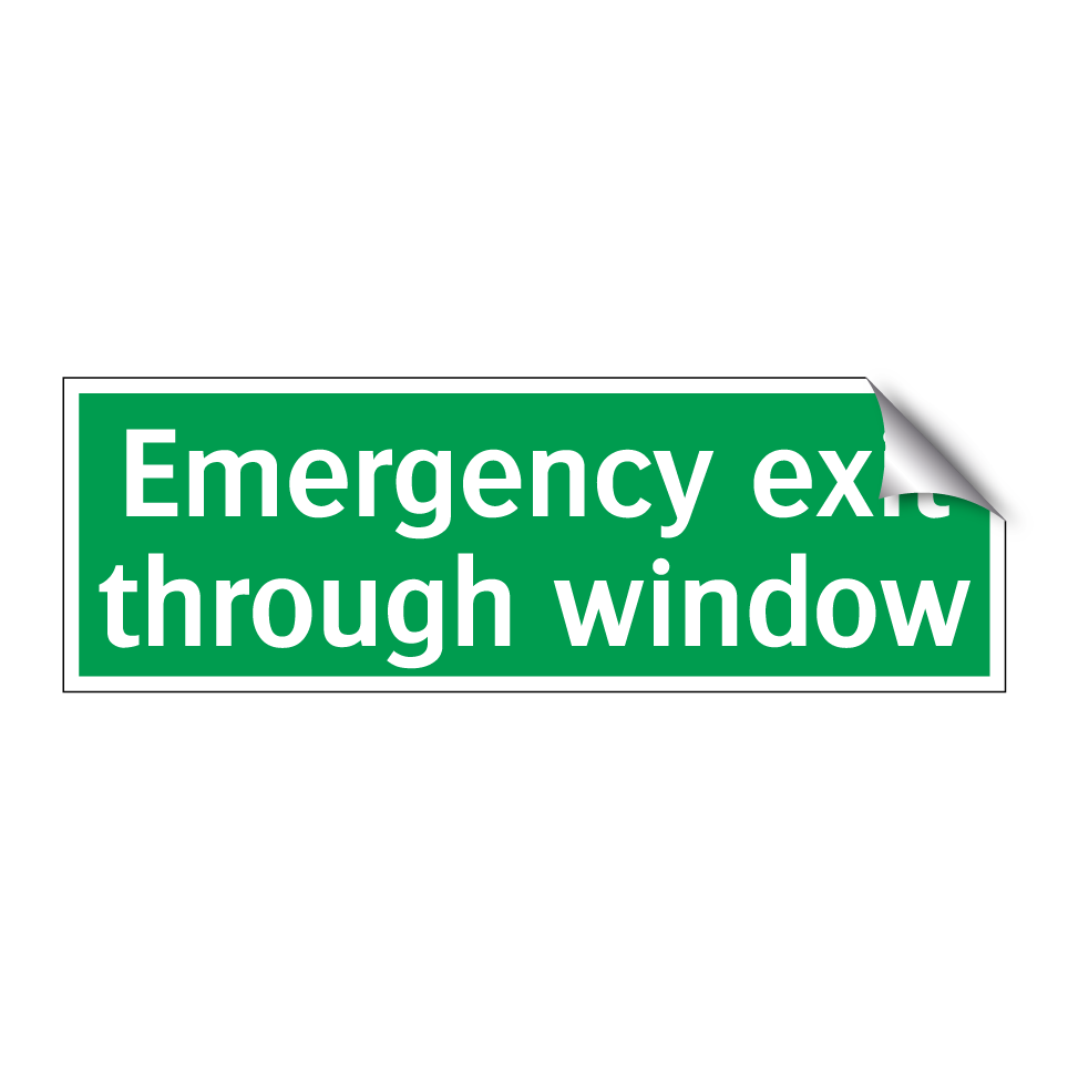 Emergency exit through window