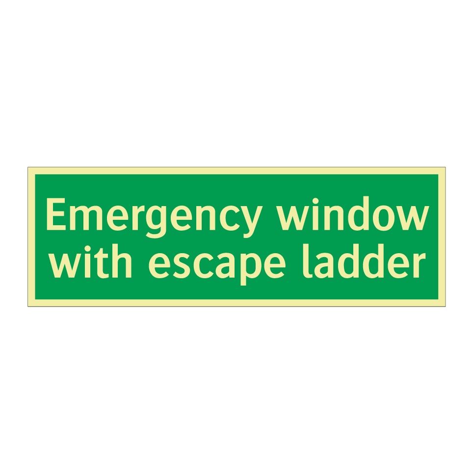 Emergency window with escape ladder