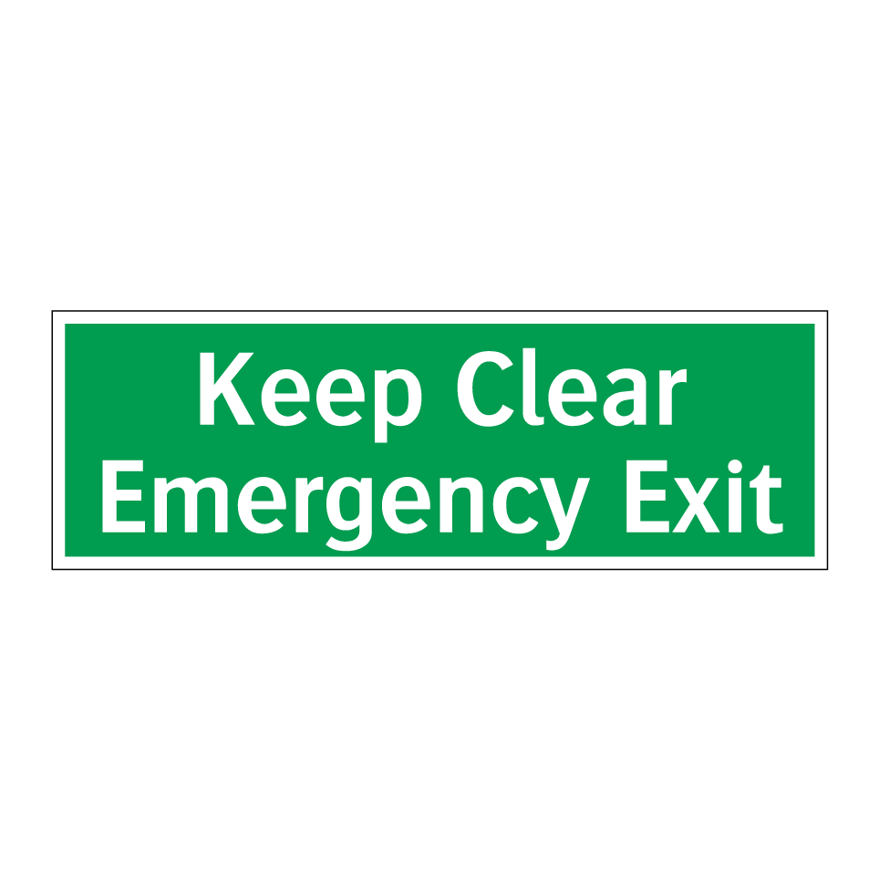 Keep Clear Emergency Exit