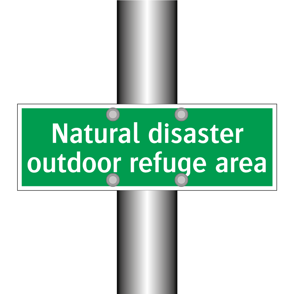 Natural disaster outdoor refuge area
