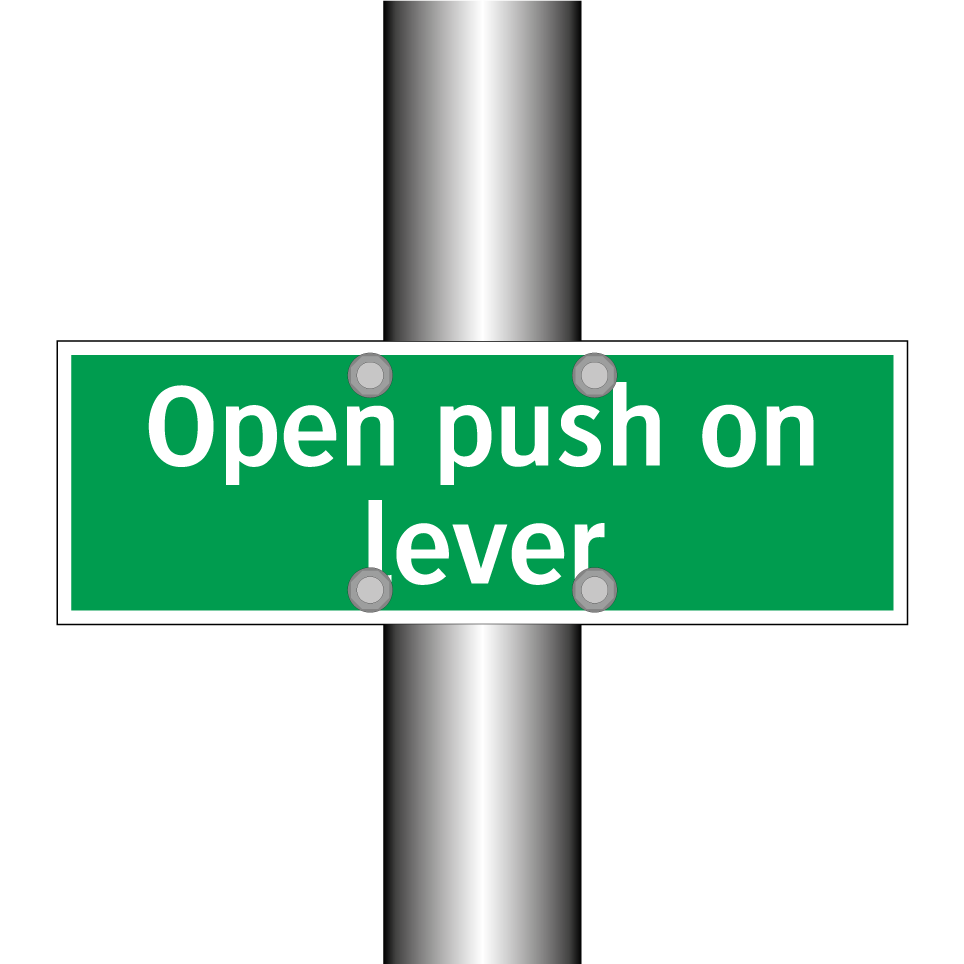 Open push on lever