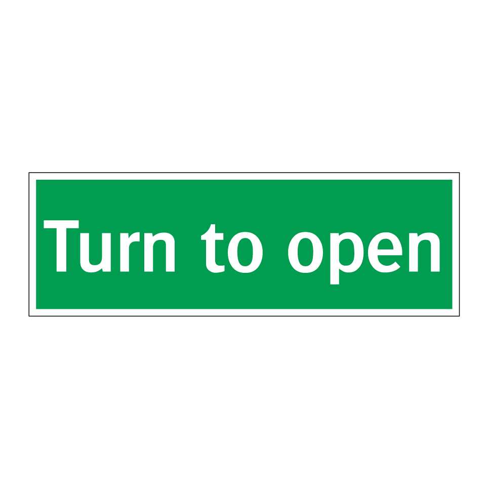 Turn to open