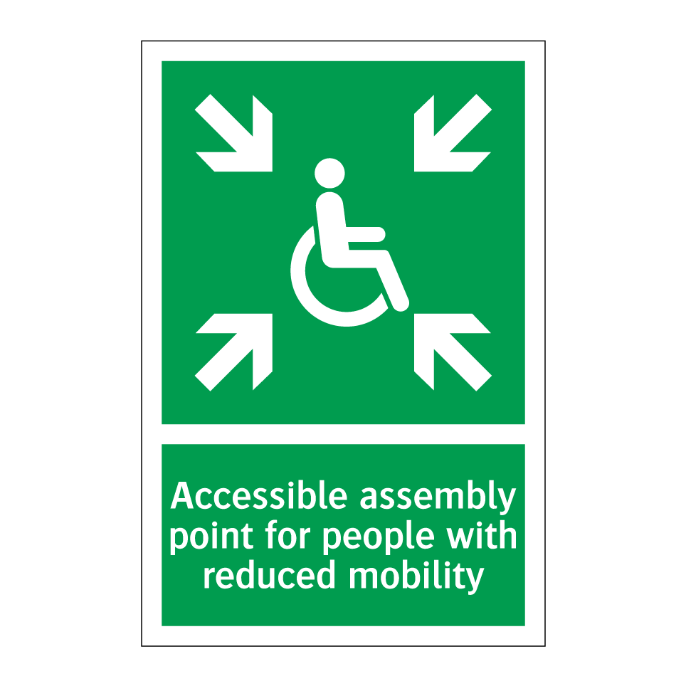 Accessible assembly point for people with reduced mobility