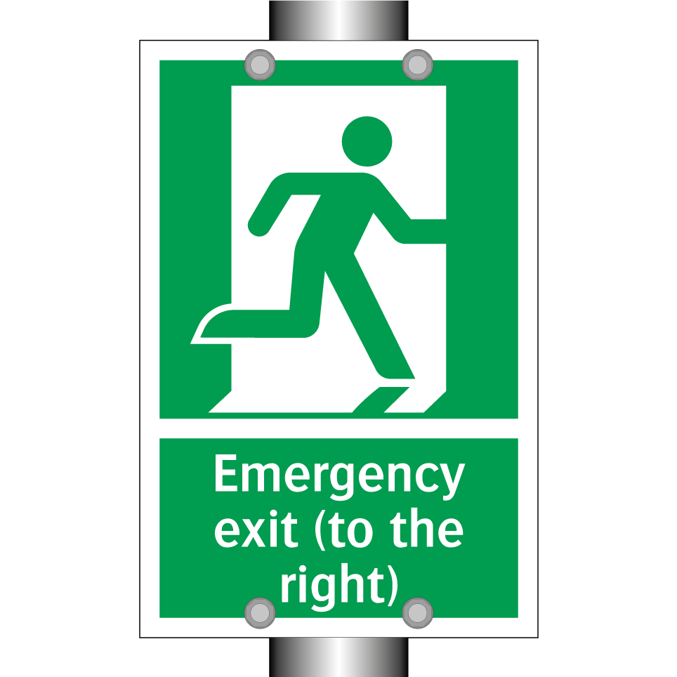 Emergency exit (to the right)
