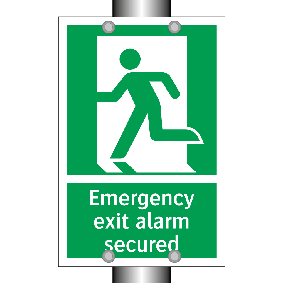 Emergency exit alarm secured