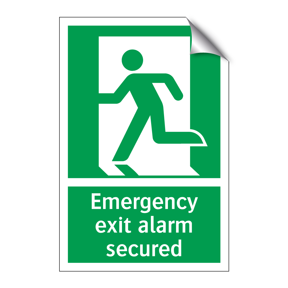 Emergency exit alarm secured