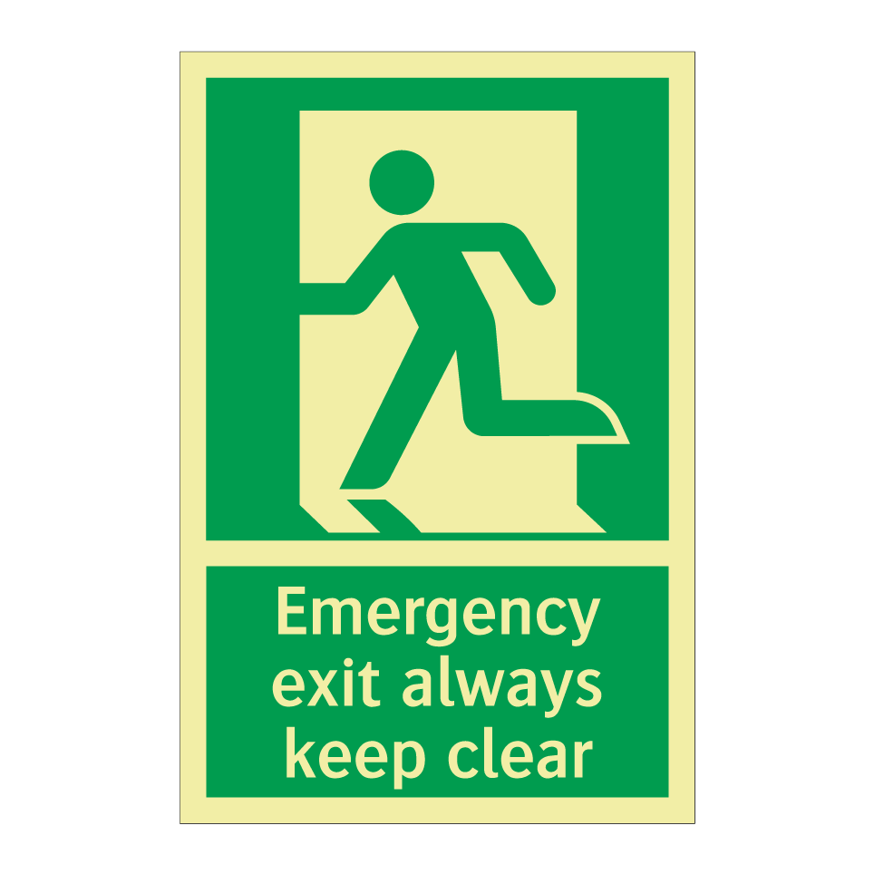 Emergency exit always keep clear