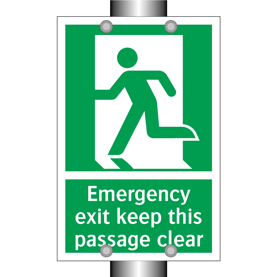 Emergency exit keep this passage clear