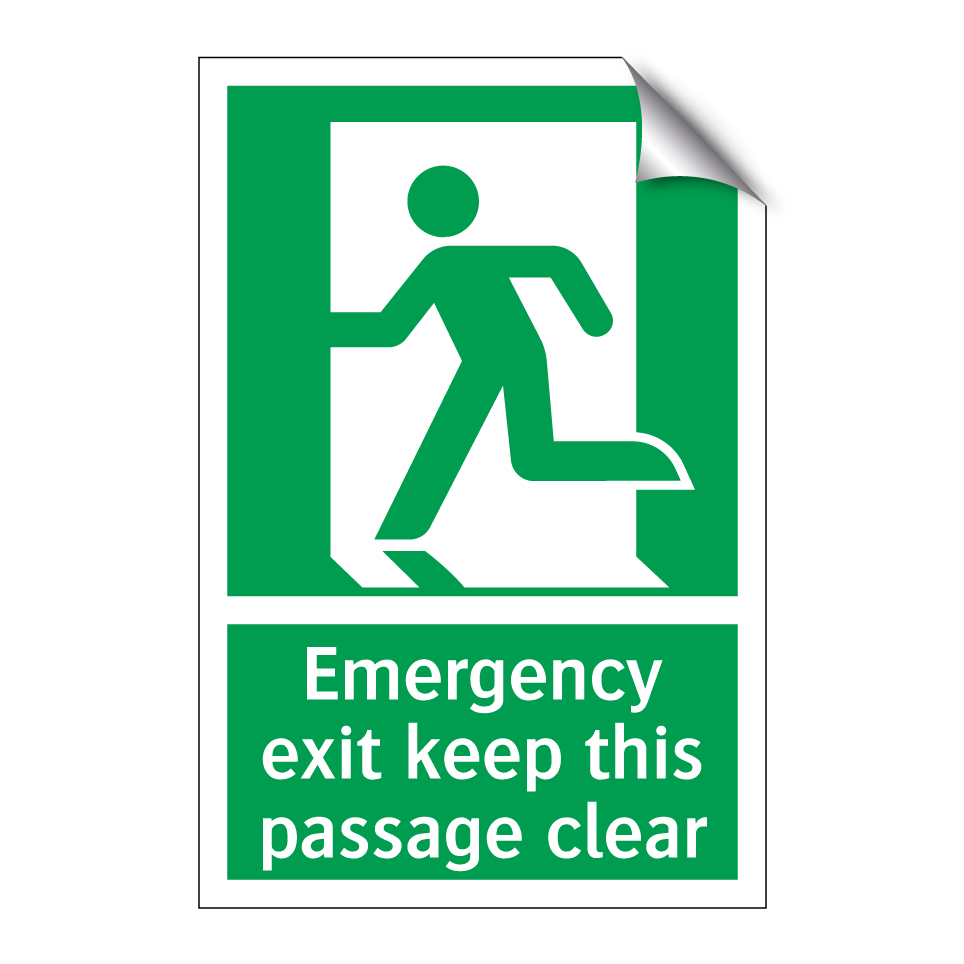 Emergency exit keep this passage clear