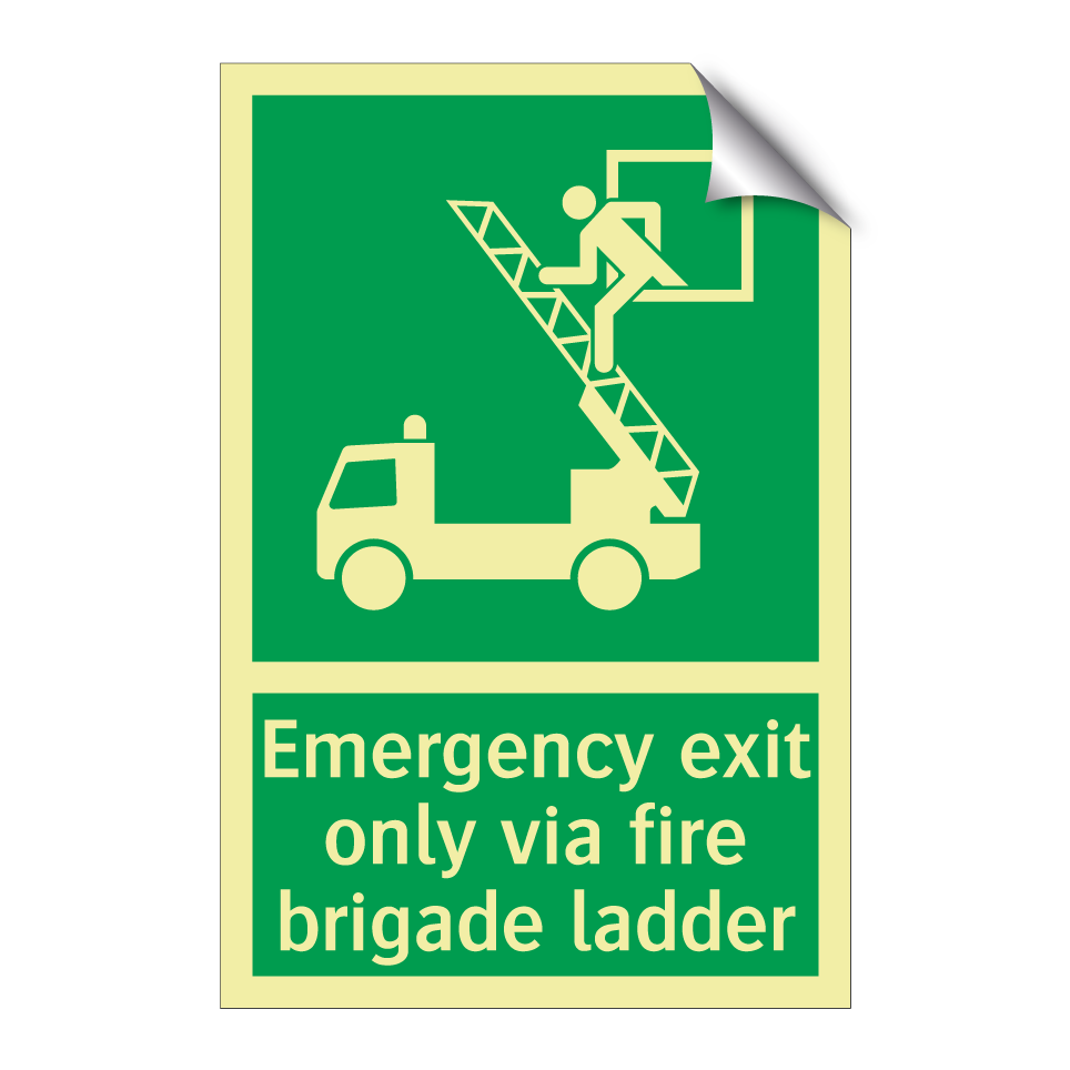 Emergency exit only via fire brigade ladder