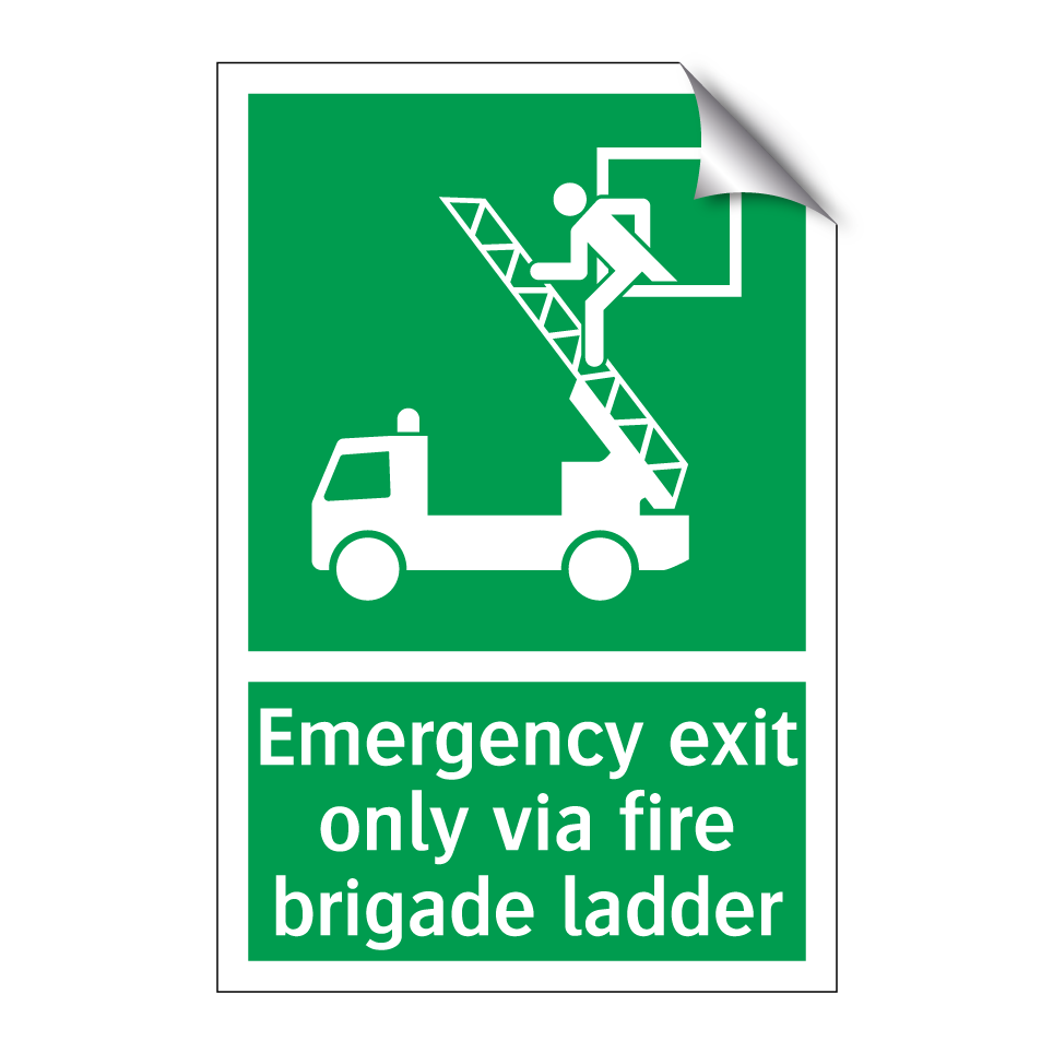 Emergency exit only via fire brigade ladder