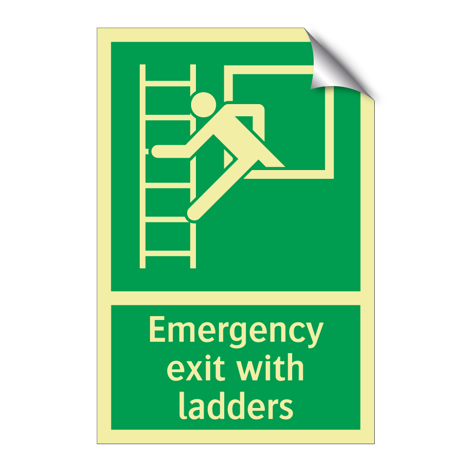 Emergency exit with ladders