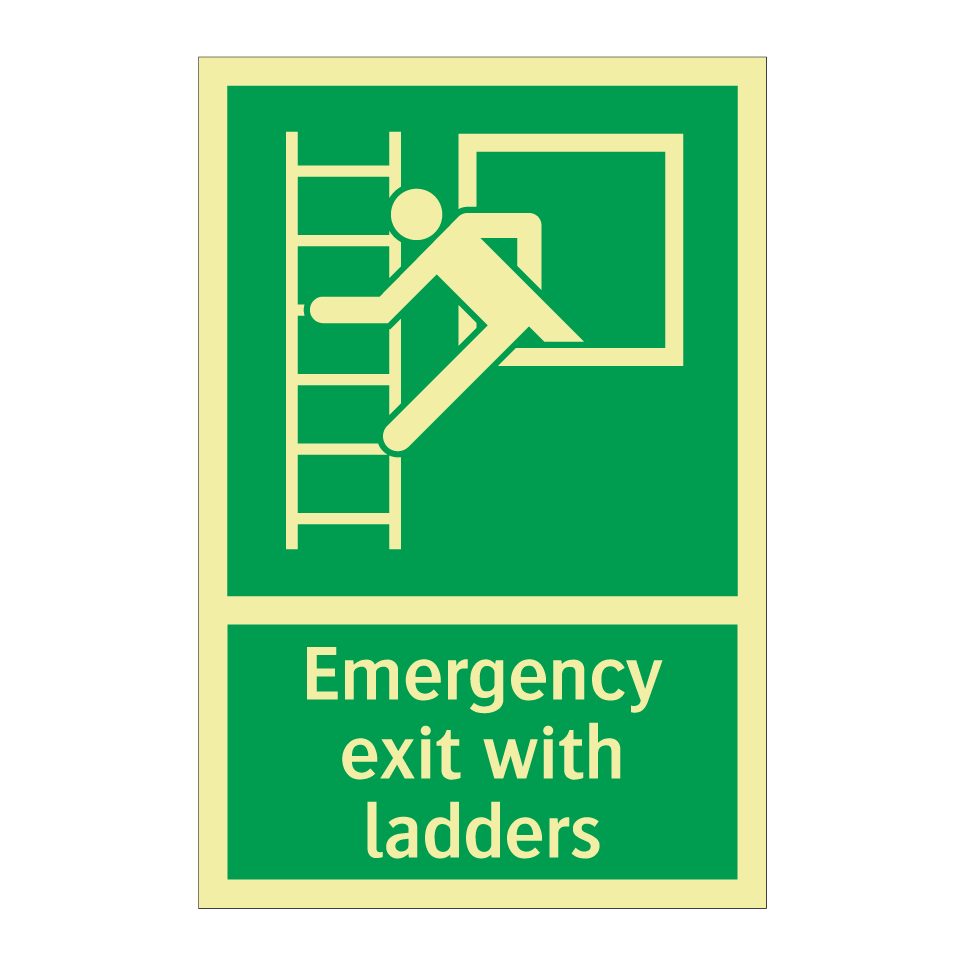Emergency exit with ladders