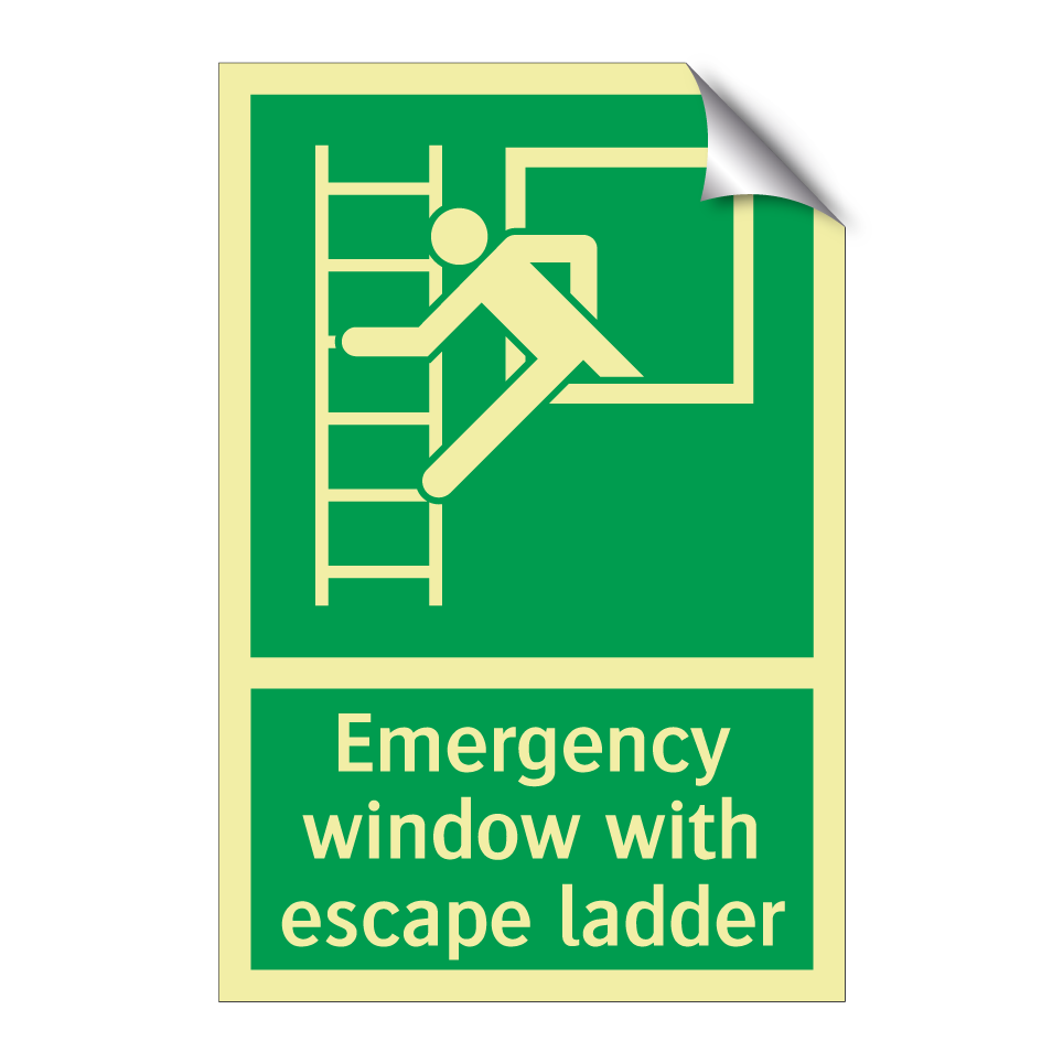 Emergency window with escape ladder