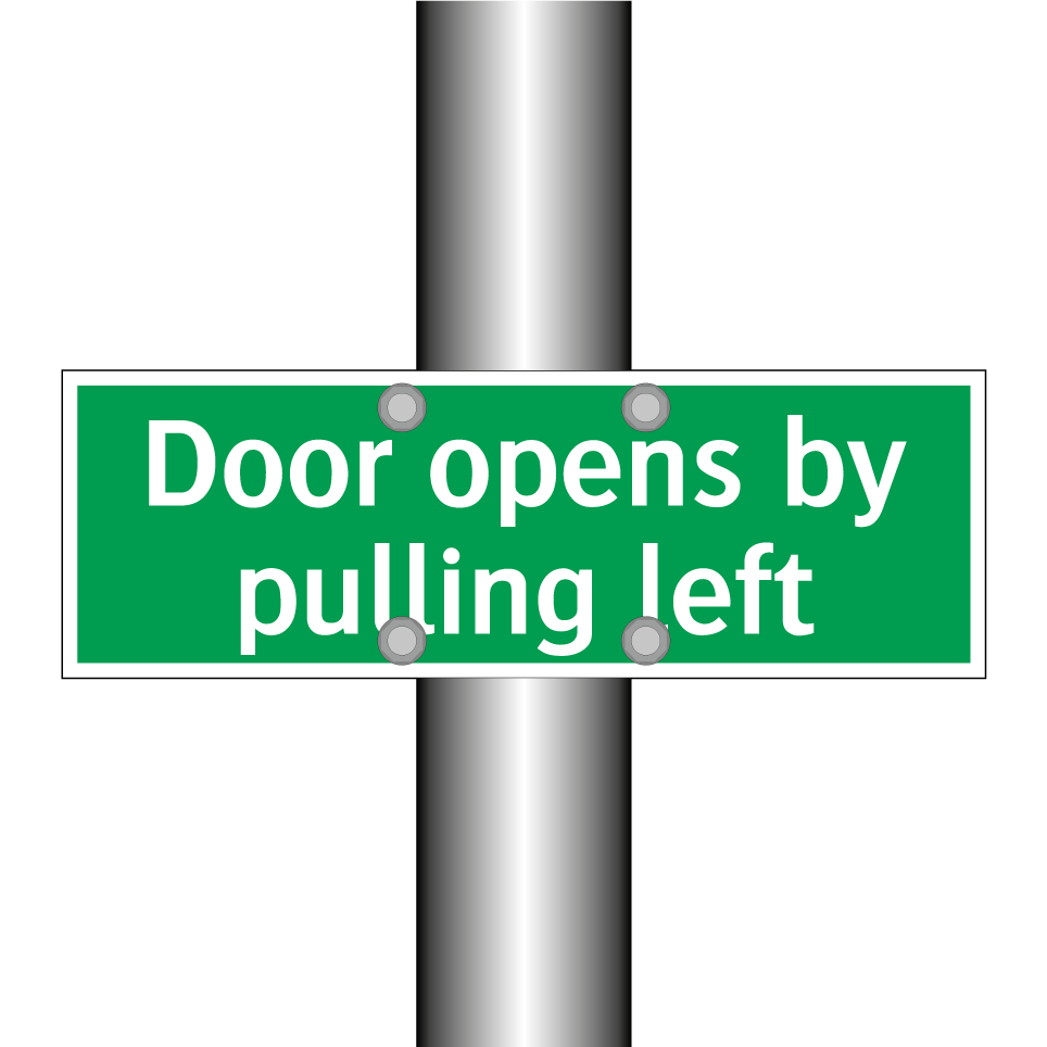 Door opens by pulling left