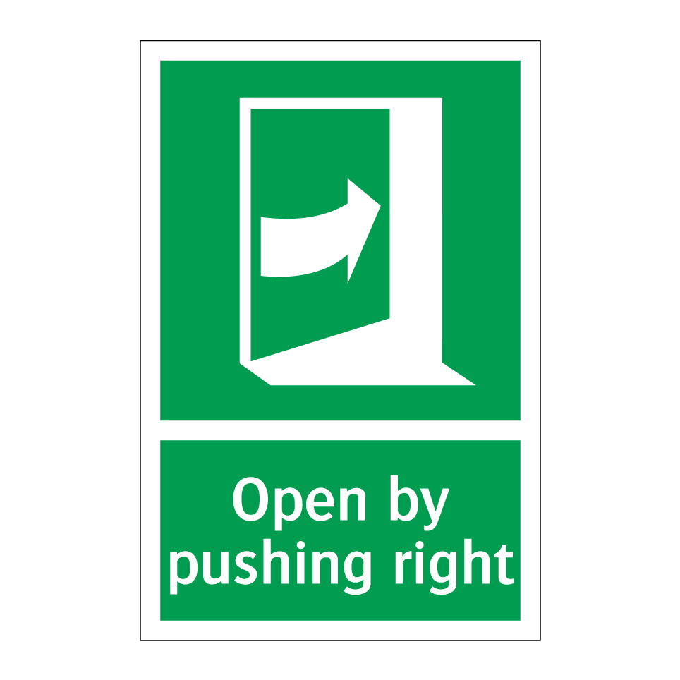 Open by pushing right