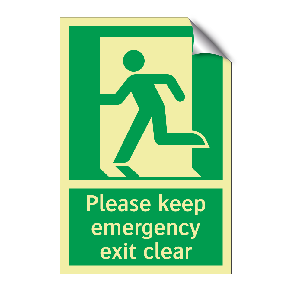 Please keep emergency exit clear