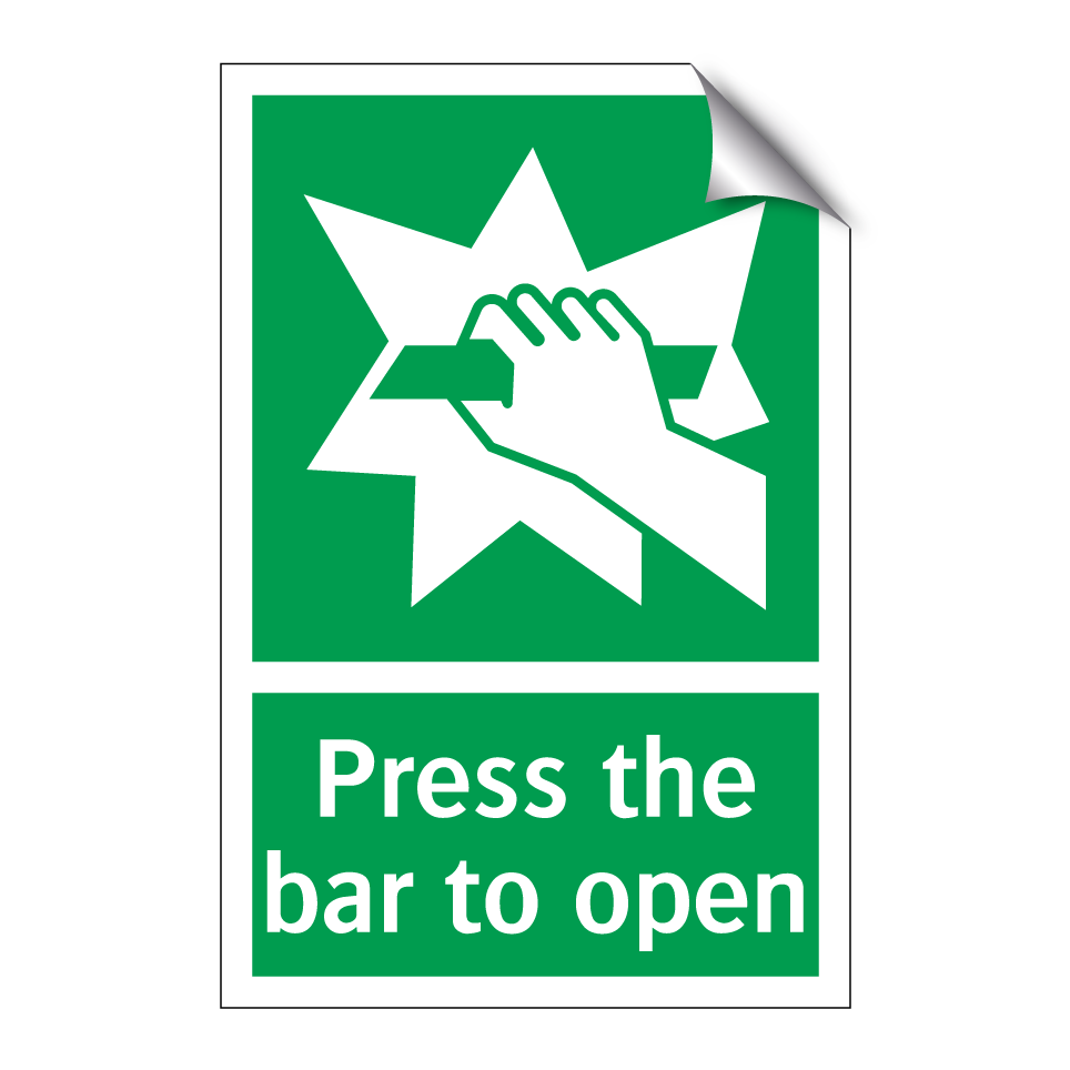 Press the bar to open
