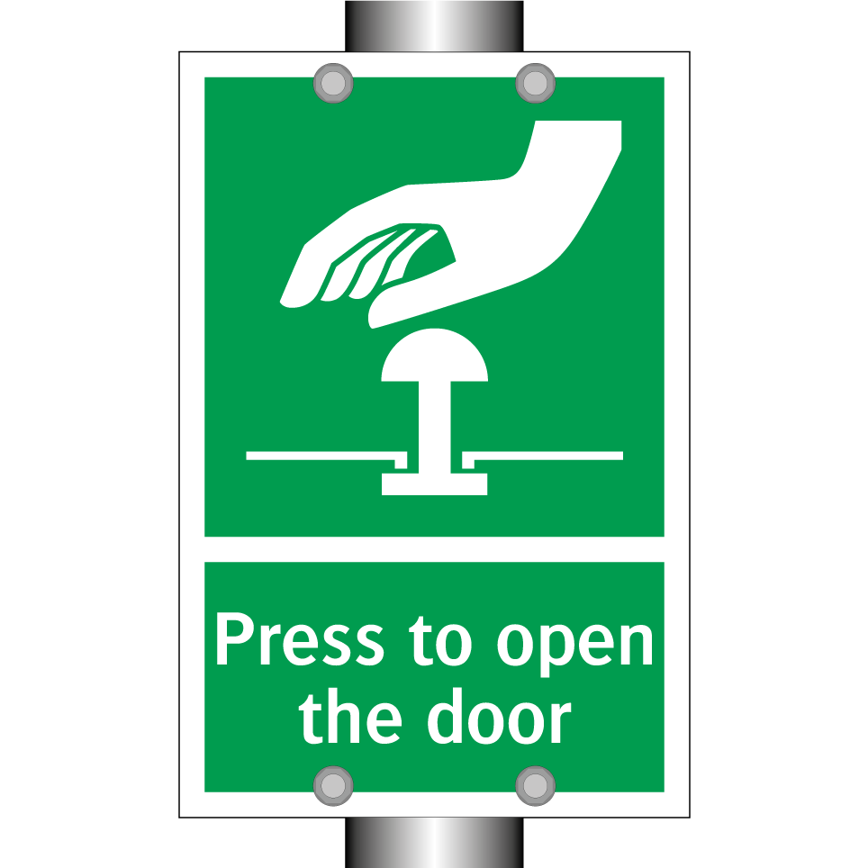 Press to open the door