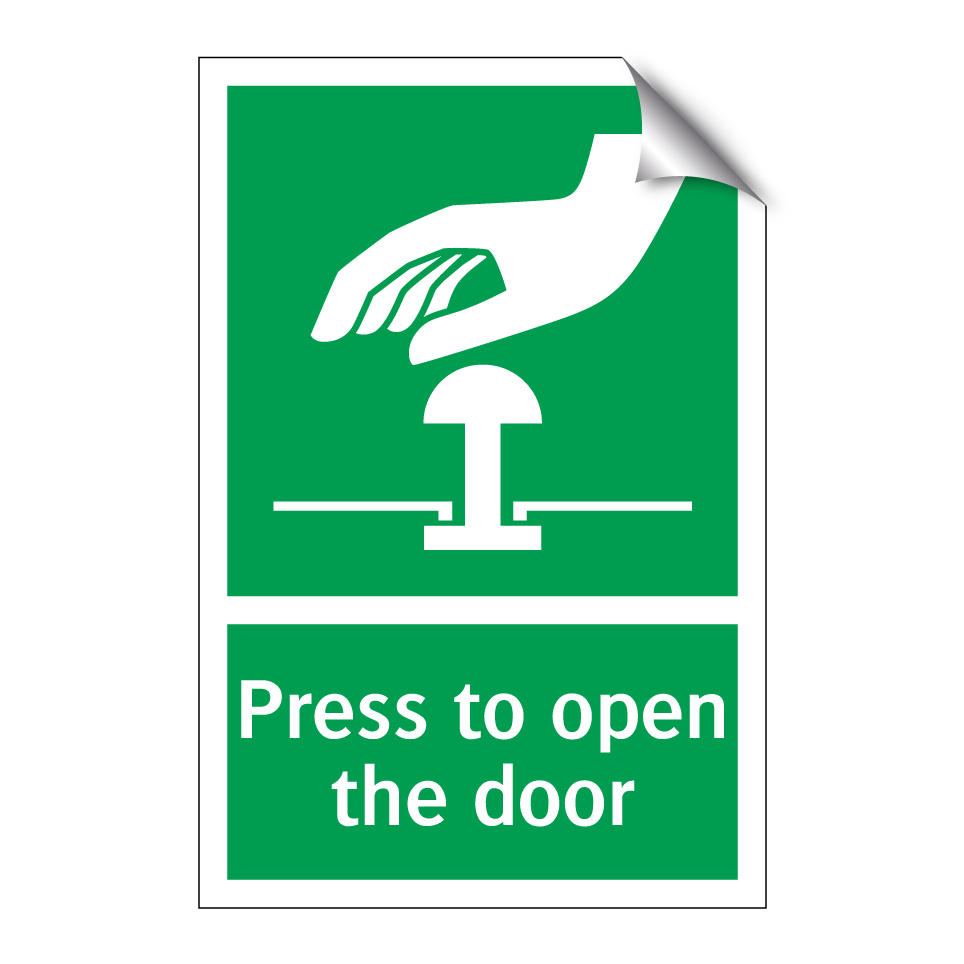 Press to open the door