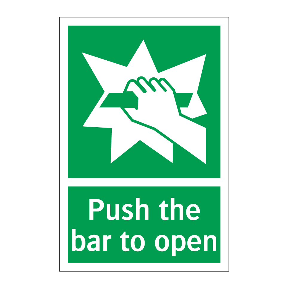 Push the bar to open
