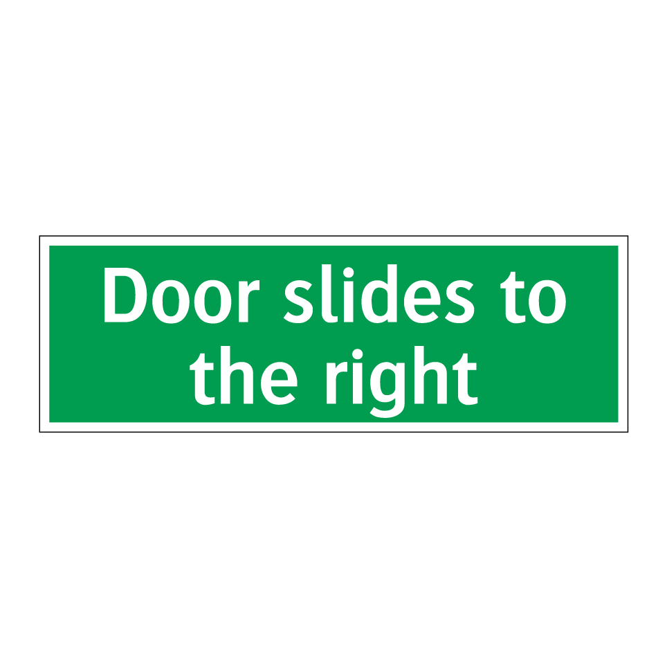 Door slides to the right