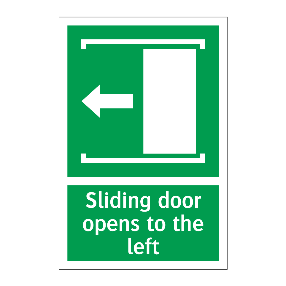 Sliding door opens to the left