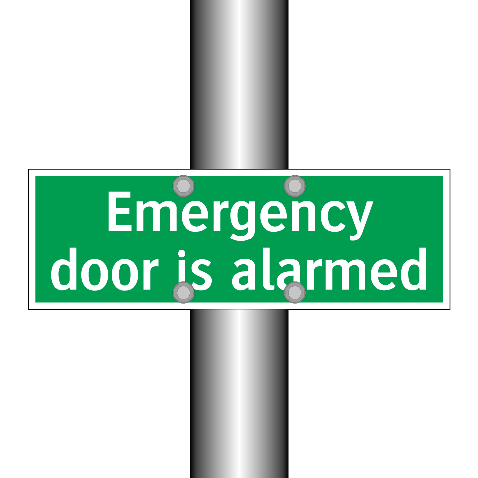 Emergency door is alarmed