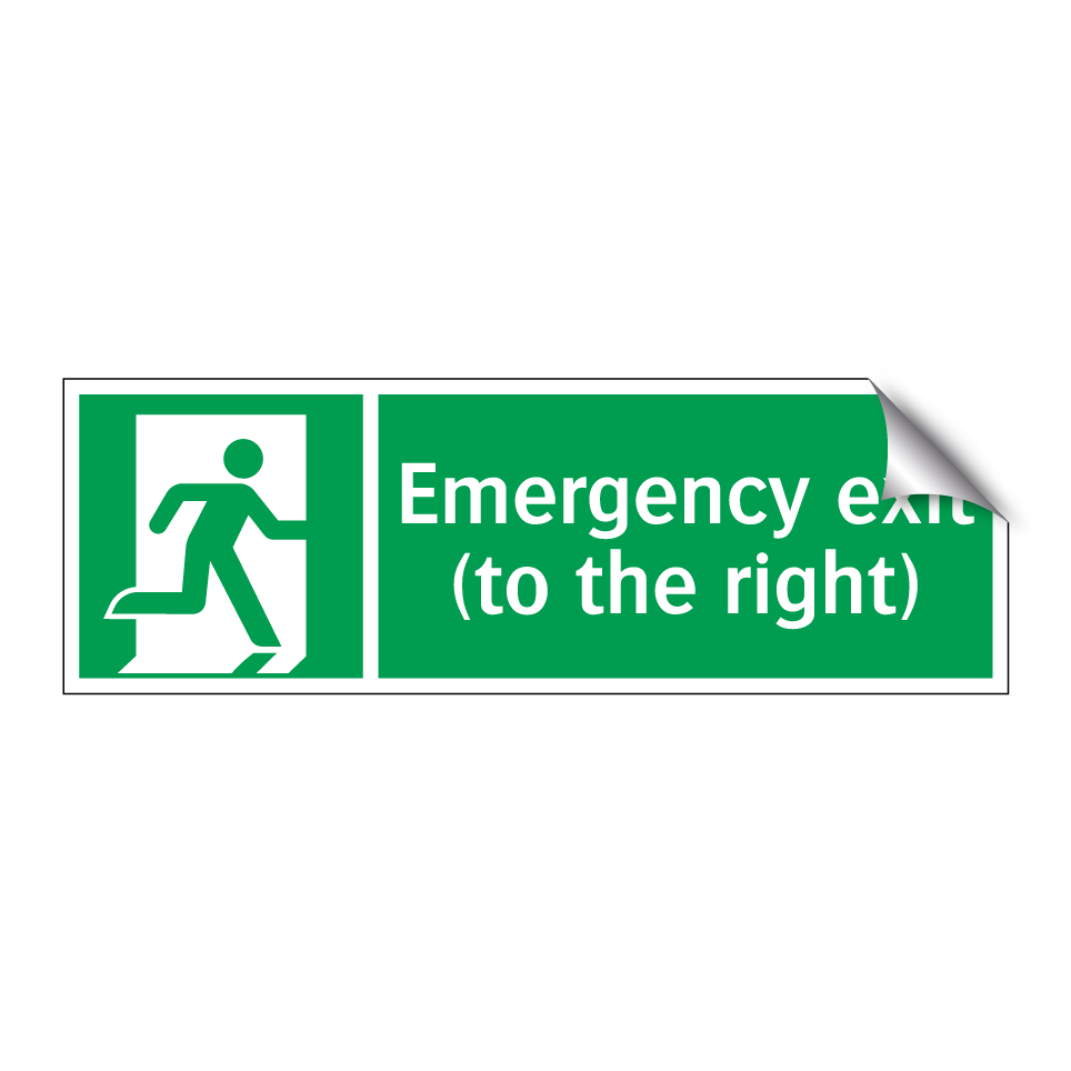 Emergency exit (to the right)