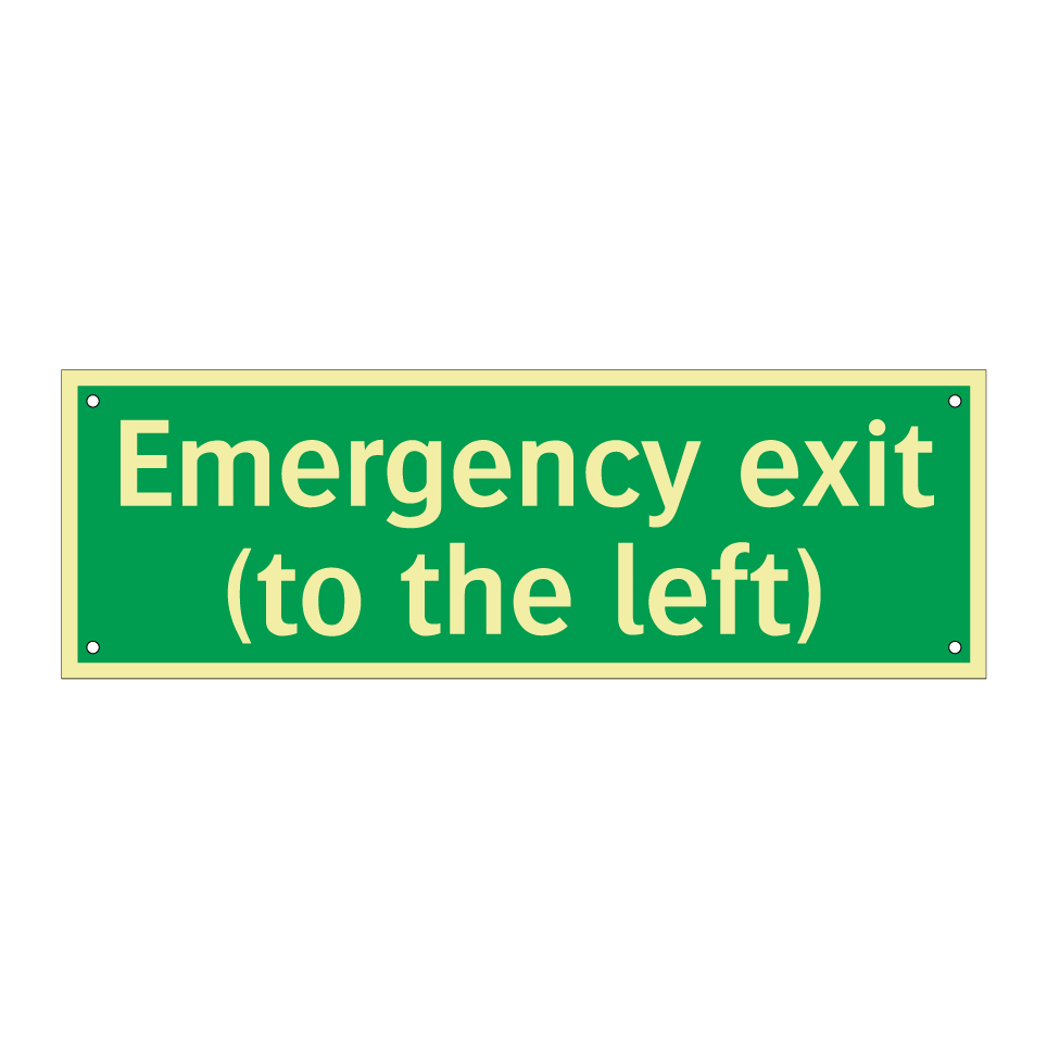 Emergency exit (to the left)