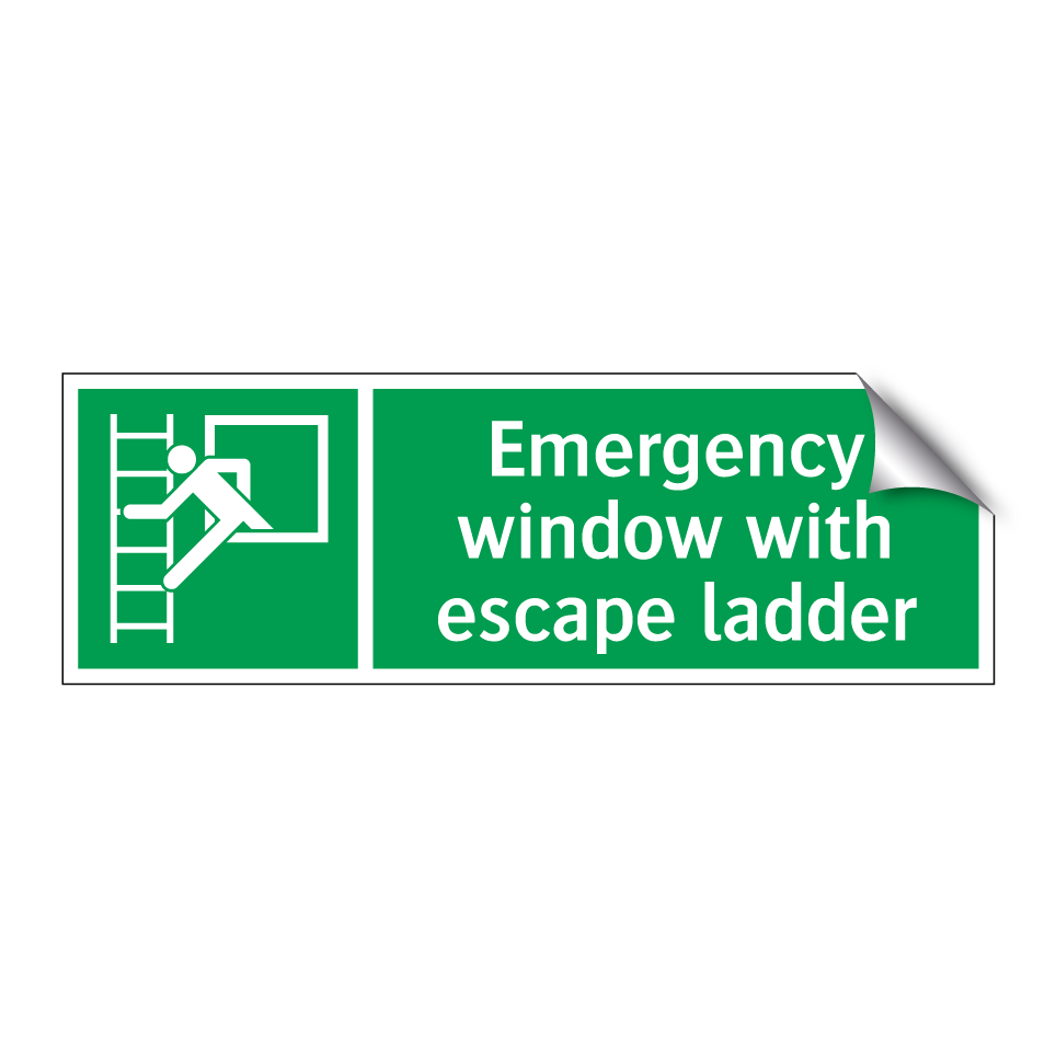Emergency window with escape ladder