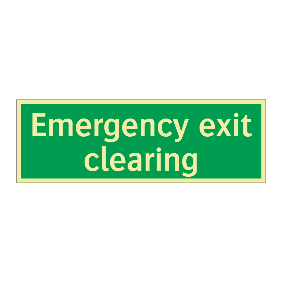 Emergency exit clearing