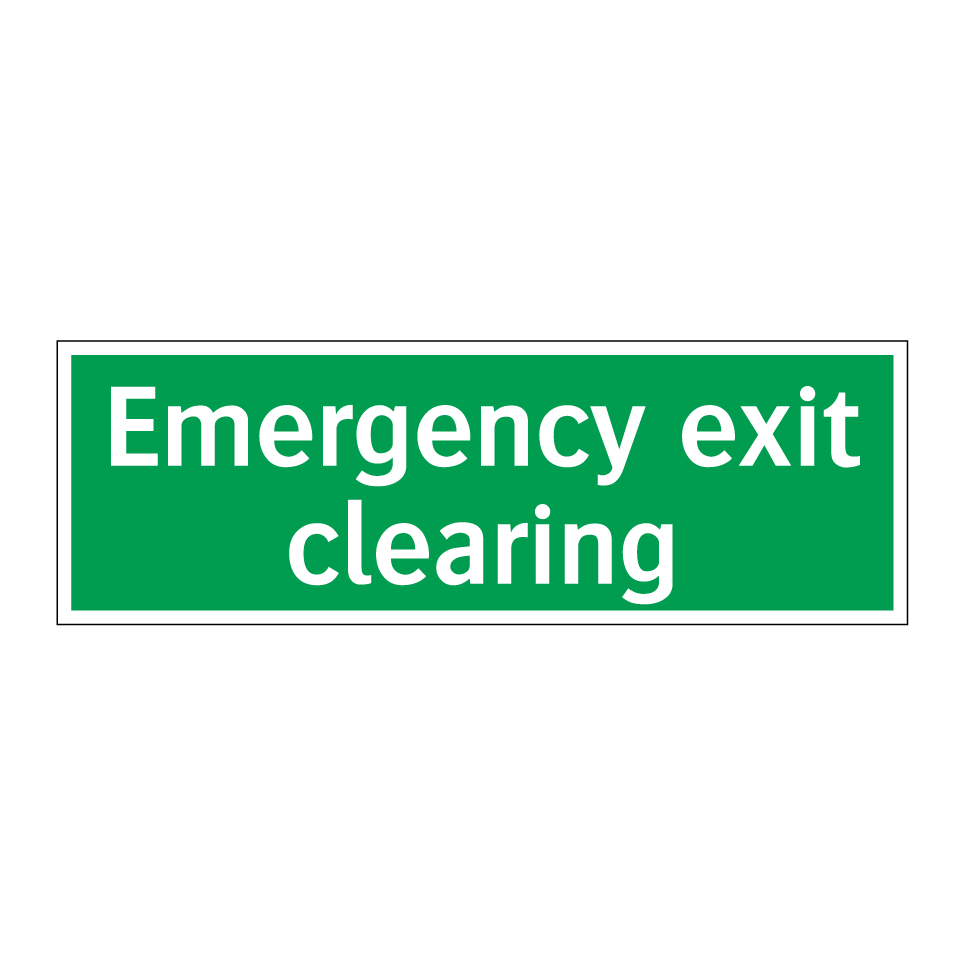 Emergency exit clearing