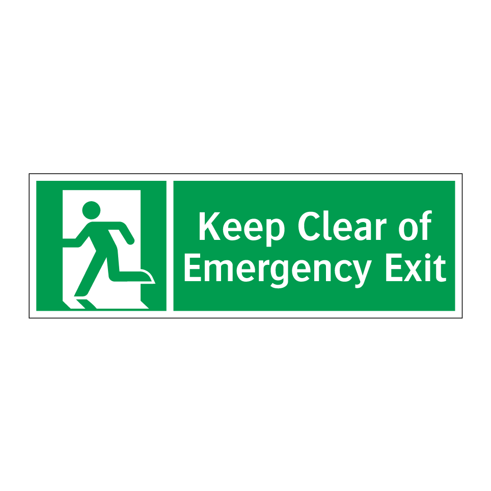 Keep Clear of Emergency Exit