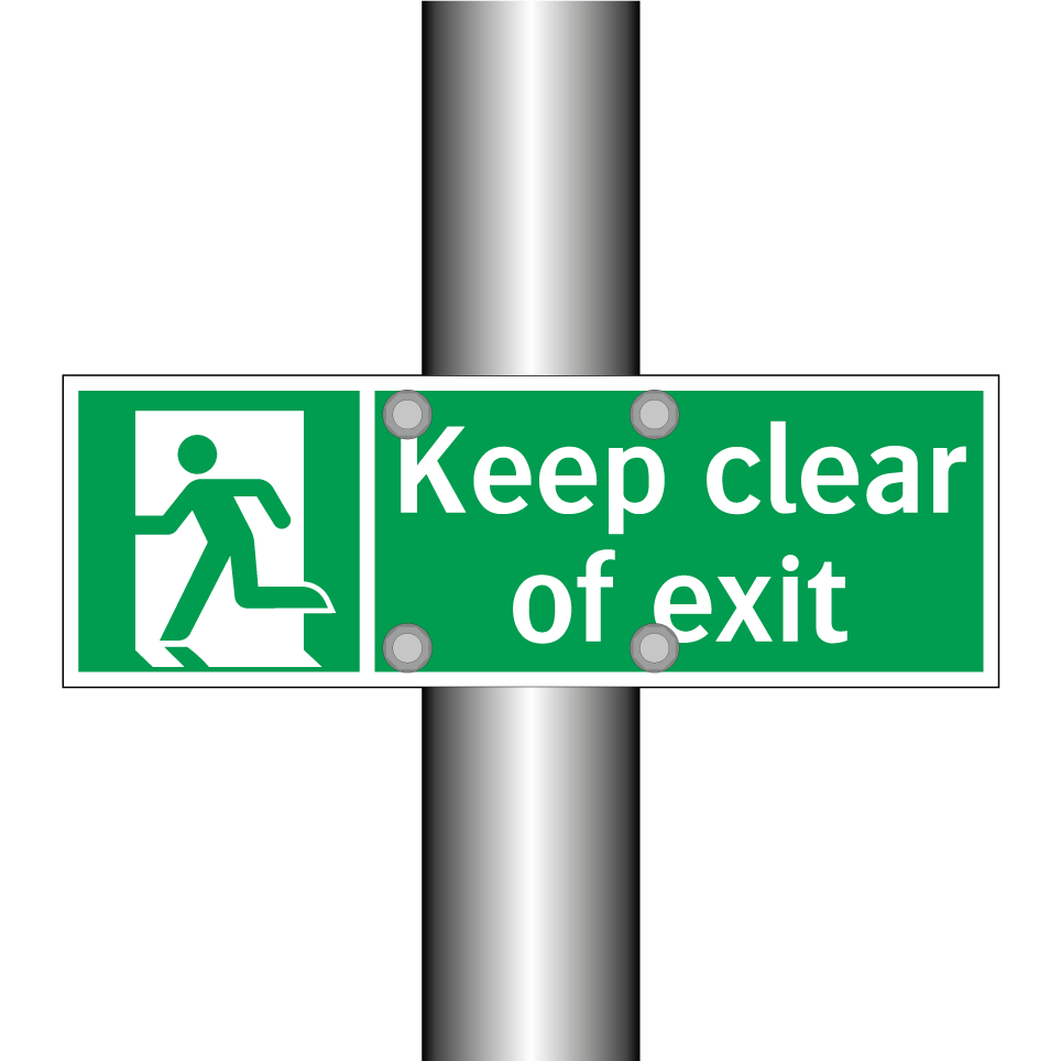 Keep clear of exit