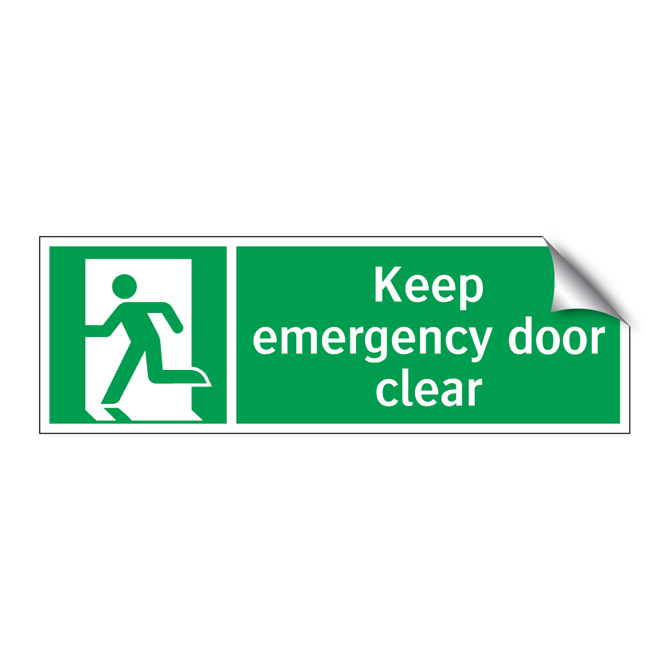 Keep emergency door clear