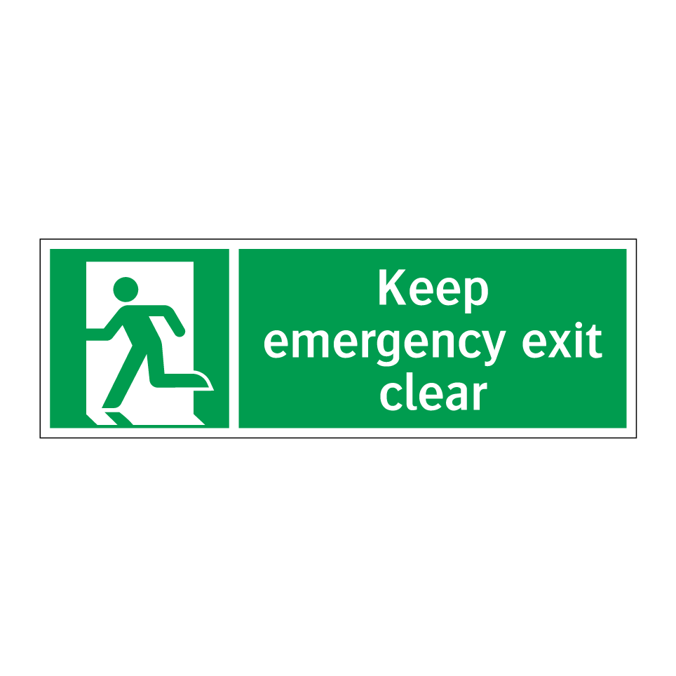 Keep emergency exit clear