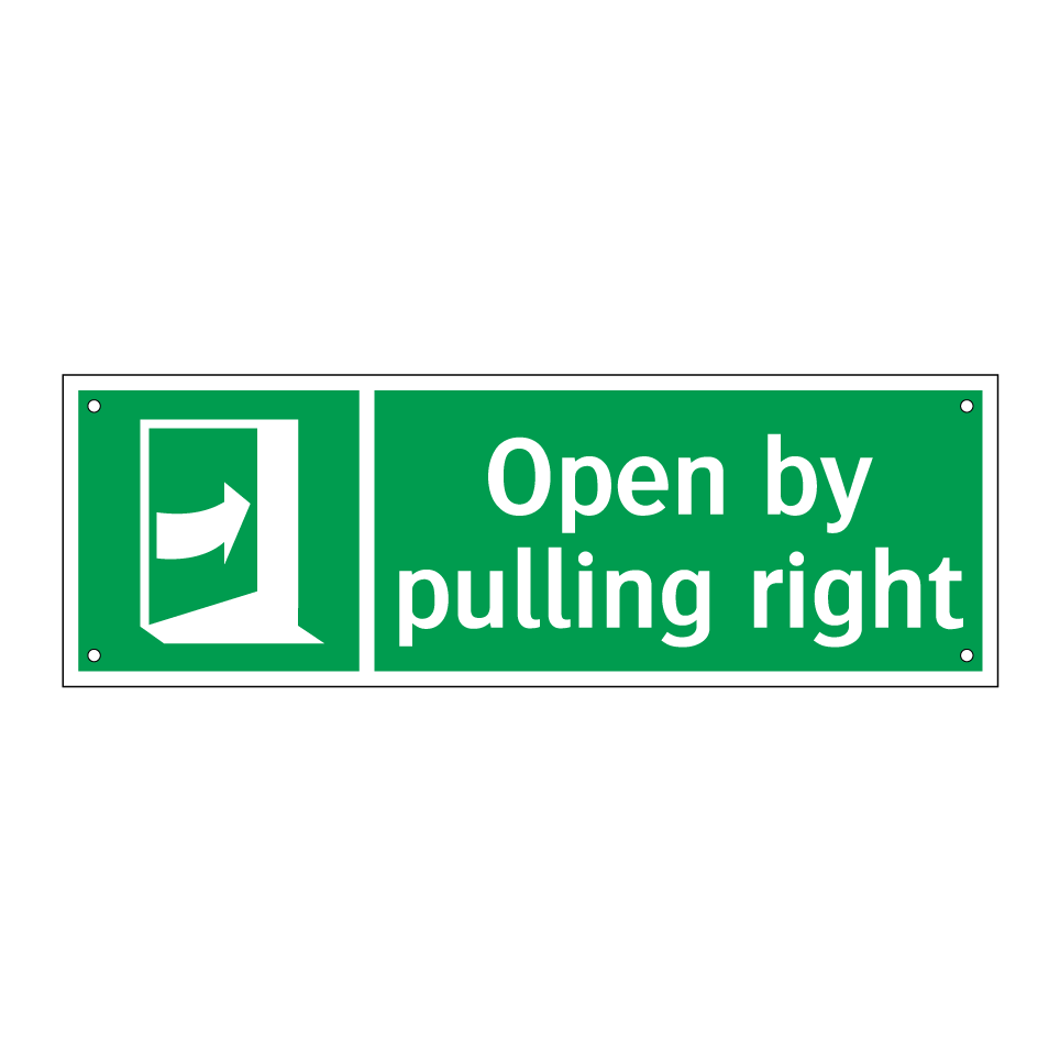 Open by pulling right