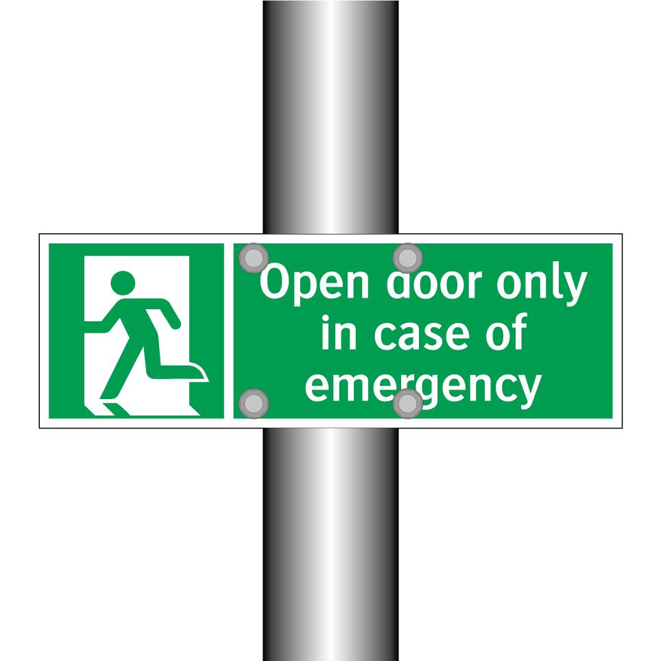 Open door only in case of emergency