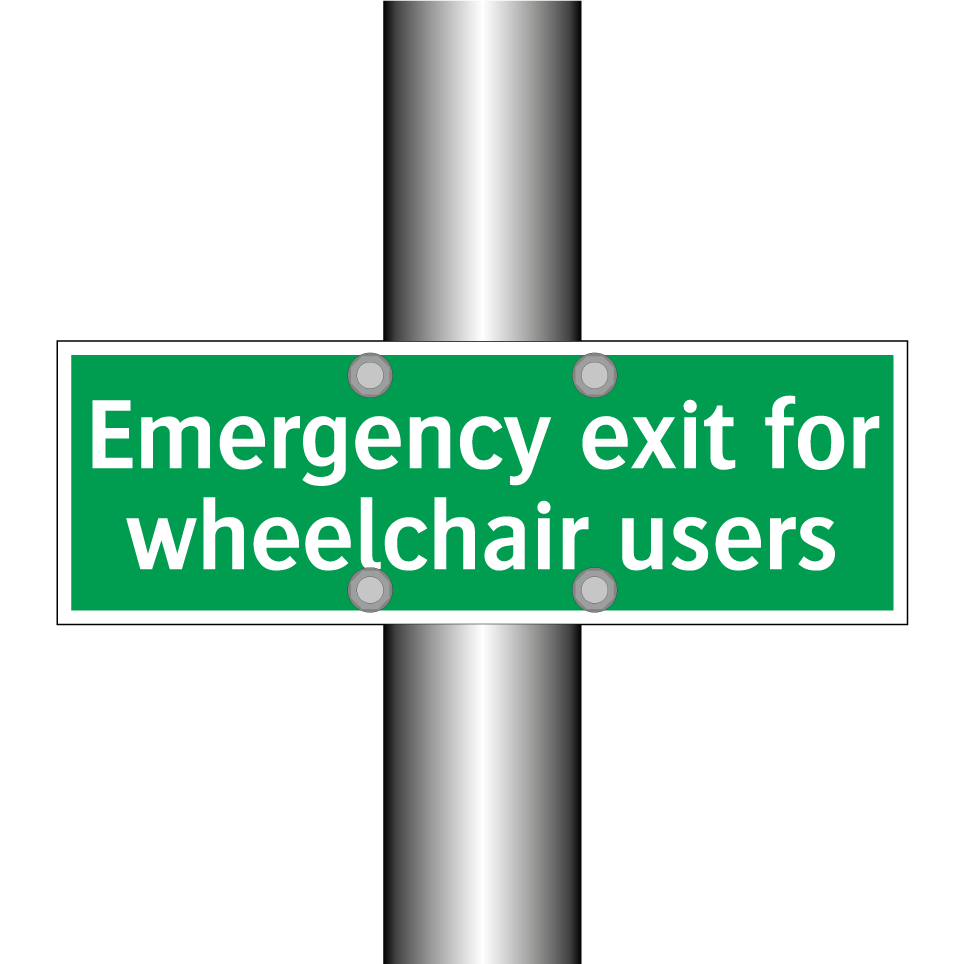 Emergency exit for wheelchair users