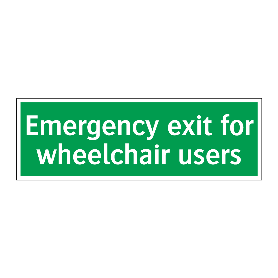 Emergency exit for wheelchair users