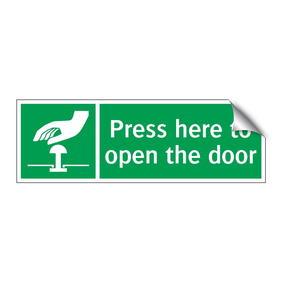 Press here to open the door