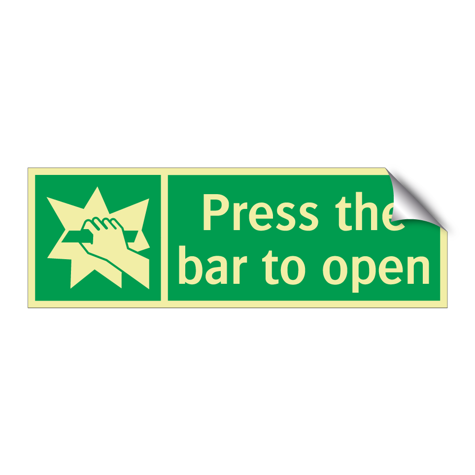 Press the bar to open