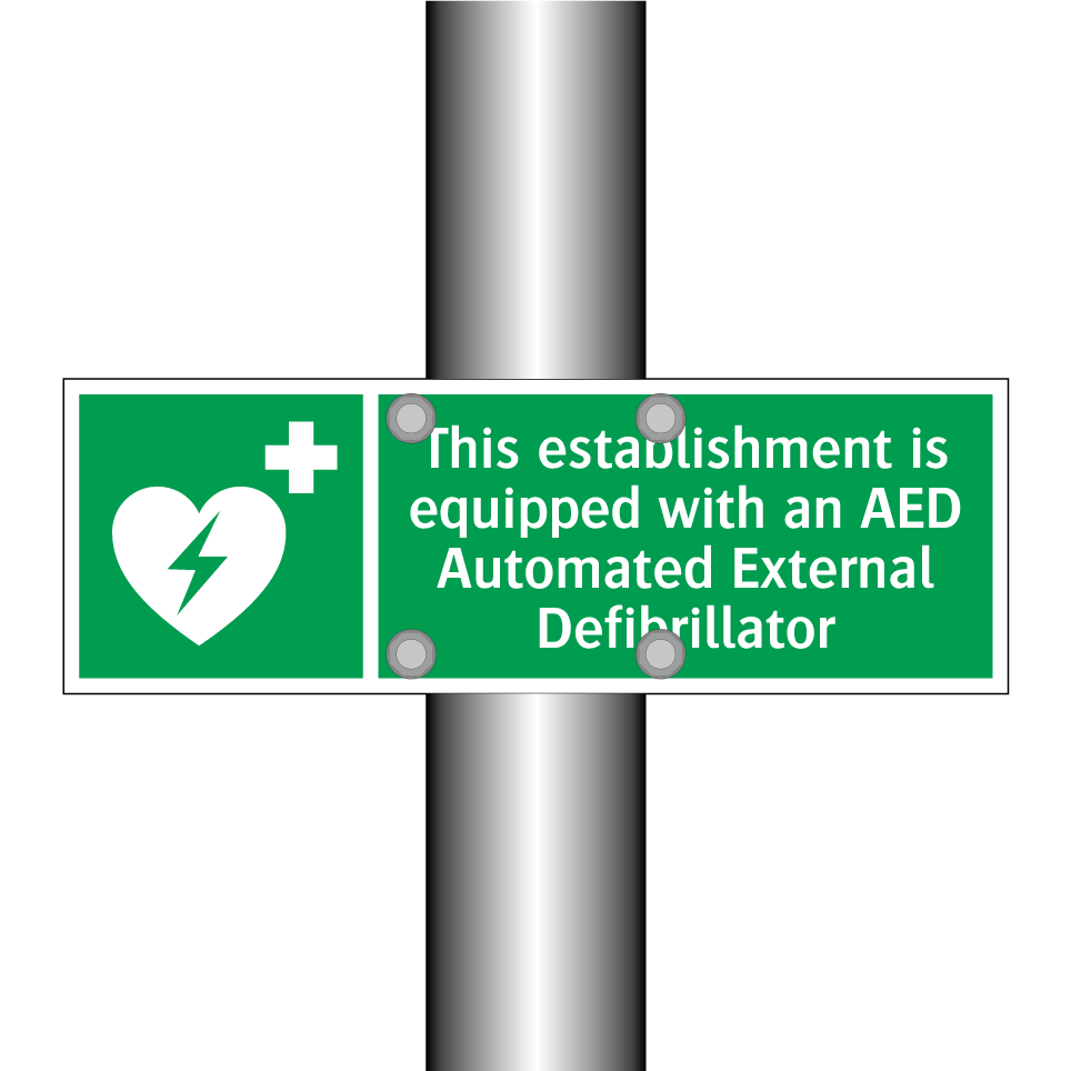 This establishment is equipped with an AED Automated External Defibrillator