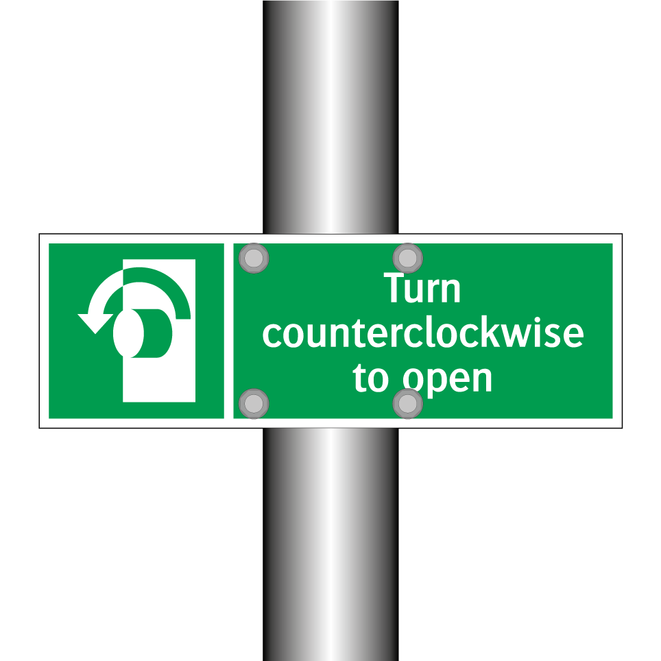 Turn counterclockwise to open