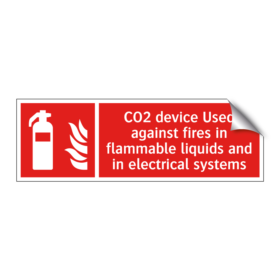 CO2 device Used against fires in flammable liquids and in electrical systems
